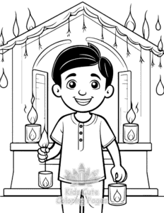 Free Diwali coloring pages to print at home