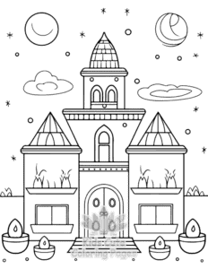 Diwali coloring page for boys, printable at home
