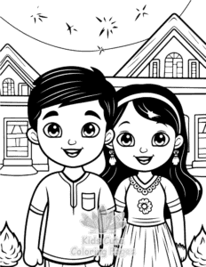 Free Diwali coloring pages to print at home