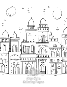 Printable Diwali coloring sheet for preschoolers