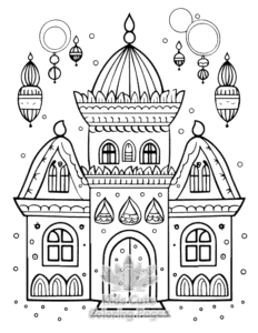 Free printable Diwali coloring page for kids