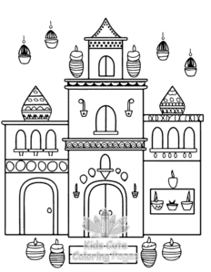 Simple Diwali coloring page for toddlers