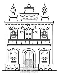 Simple Diwali coloring page for toddlers