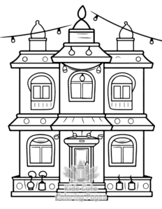 Printable Diwali coloring sheet for preschoolers