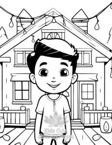 Free printable Diwali coloring page for kids
