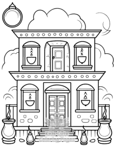 Easy Diwali coloring sheet for young children
