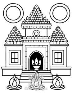 Diwali coloring page for classroom activities