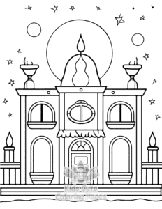 Simple Diwali coloring page for toddlers