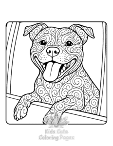 Dogs in Cars coloring page for classroom activities