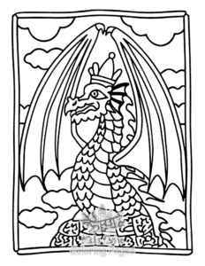Simple Dragon Moments coloring page for toddlers