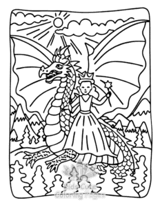 Simple Dragon Moments coloring page for toddlers