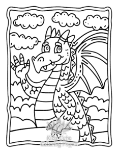Dragon Moments coloring page for girls, free to print