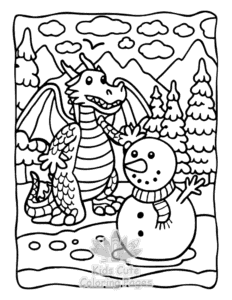 Simple Dragon Moments coloring page for toddlers