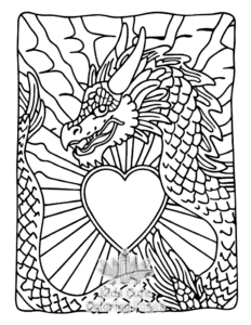 Simple Dragon Moments coloring page for toddlers