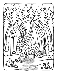 Printable Dragon Moments coloring sheet for preschoolers