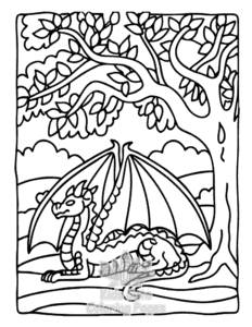 Dragon Moments coloring page for classroom activities