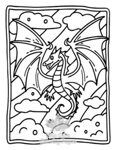 Free Dragon Moments coloring pages to print at home