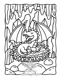 Dragon Moments coloring page for classroom activities