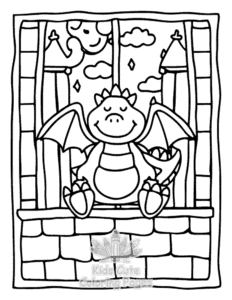 Dragon Moments coloring page for girls, free to print