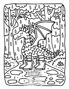 Dragon Moments coloring page for girls, free to print