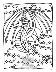 Dragon Moments coloring page for boys, printable at home