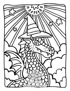 Dragon Moments coloring page for boys, printable at home