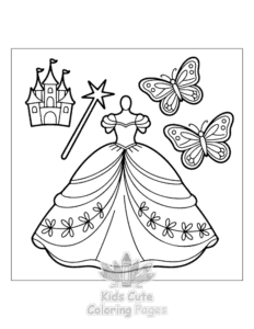 Free printable Dresses coloring page for kids
