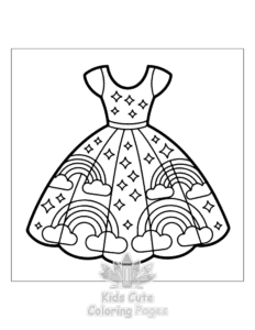 Free Dresses coloring pages to print at home