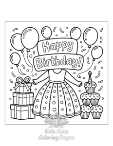 Dresses coloring page for girls, free to print
