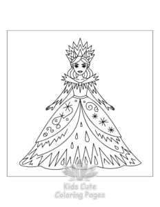 Printable Dresses coloring sheet for preschoolers