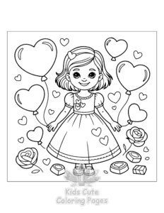 Easy Dresses coloring sheet for young children