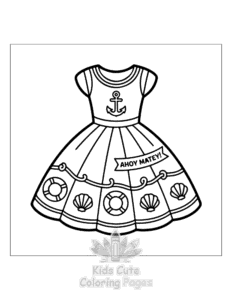 Free printable Dresses coloring page for kids
