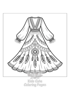 Dresses coloring page for boys, printable at home