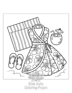 Free printable Dresses coloring page for kids