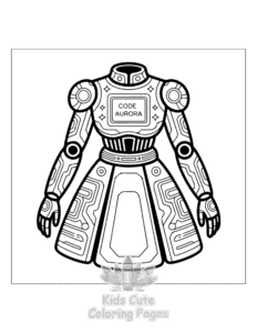 Dresses coloring page for classroom activities