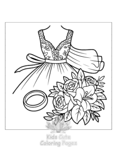 Free printable Dresses coloring page for kids