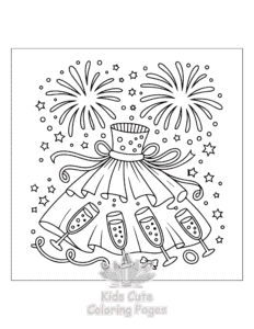 Printable Dresses coloring sheet for preschoolers