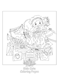 Dresses coloring page for classroom activities