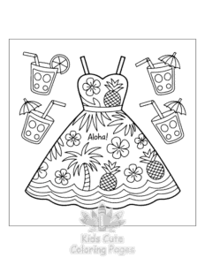 Free printable Dresses coloring page for kids