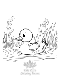 Duck coloring page for classroom activities