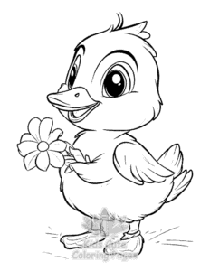 Printable Duck coloring sheet for preschoolers