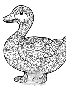 Printable Duck coloring sheet for preschoolers