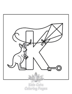Easy Alphabet coloring page for boys, printable at home