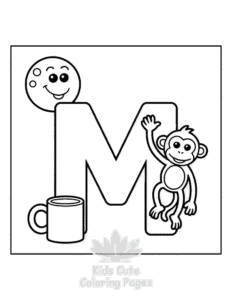 Printable Easy Alphabet coloring sheet for preschoolers