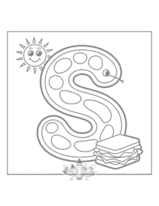 Easy Alphabet coloring page for boys, printable at home