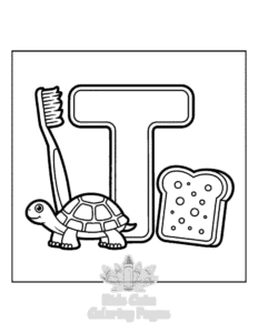 Simple Easy Alphabet coloring page for toddlers