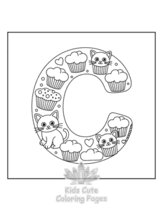 Easy Alphabet coloring page for boys, printable at home