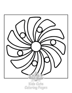 Easy Mandala coloring page for boys, printable at home
