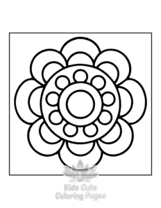 Free Easy Mandala coloring pages to print at home