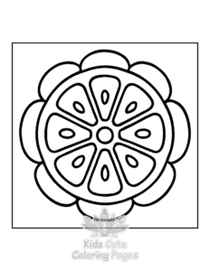 Easy Mandala coloring page for classroom activities